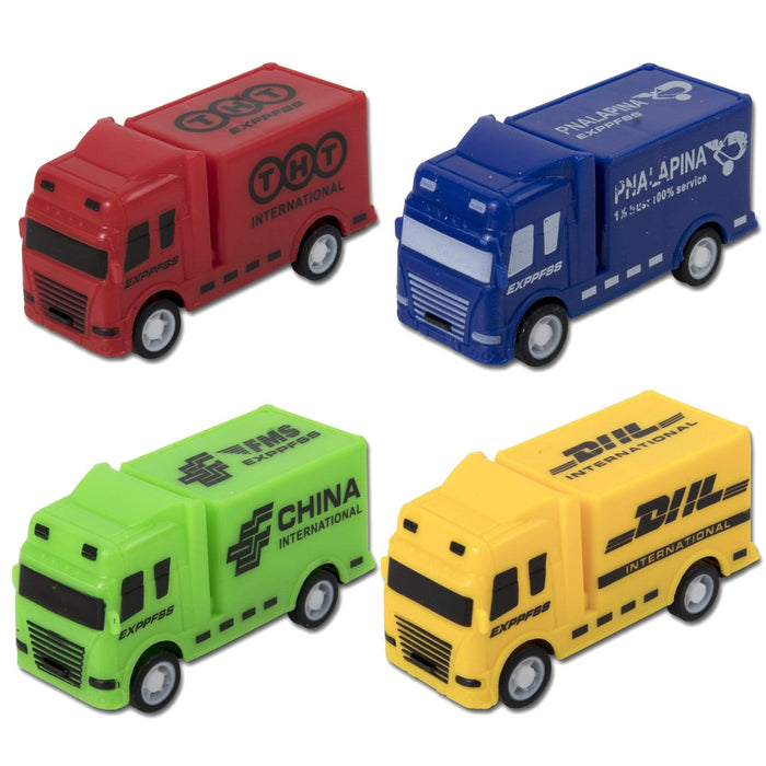 Bulk City Trucks Pull Back Vehicle Toys - 