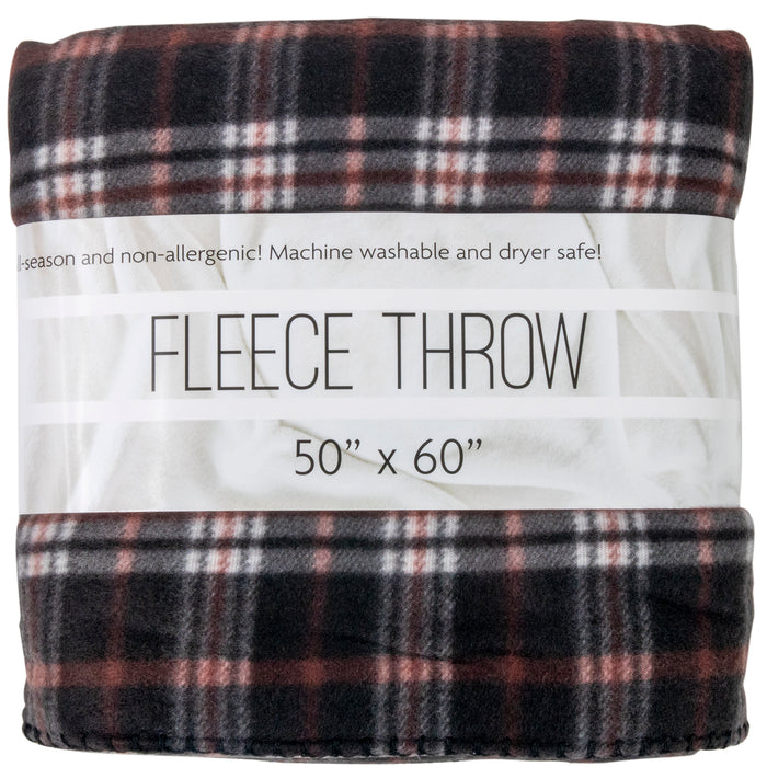 Wholesale Plaid Fleece Blankets 50" x 60" - 